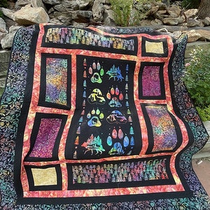 Quilt PATTERN - Picture That - A Pieced Panel Quilt by Kari Nichols for Quilting Renditions - 72.5&quot; x 88.5&quot;