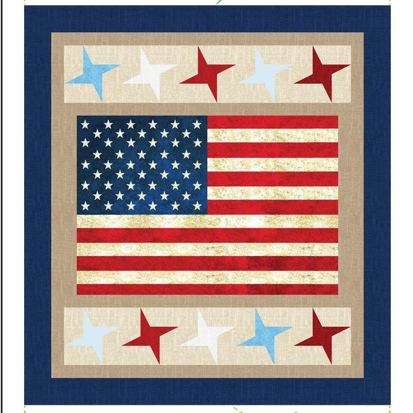 PDF QUILT MUSTER - Star Struck - Hoffman Road Trip Quilt Muster von Kari Nichols für Quilting Renditions - 57,5 "x bis 68,5"