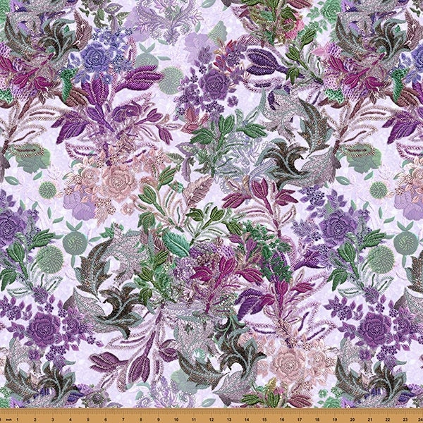 Lilac (W5370-30) from the Botanical Charm Collection - A Hoffman Spectrum Print  - Digitally Printed - 43/44" wide - Price per 1/2 yard