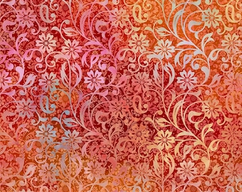 Floral Vine - Multi from the Garden of Dreams II Collection by Jason Yenter for In The Beginning Fabrics - Price is per half yard - 5JYR 1