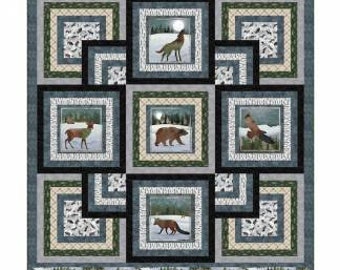 Quilt PATTERN - Step into Moonlight - A Pieced Panel Quilt Pattern by Pine Tree Country Quilts - 64&quot; x 74&quot;