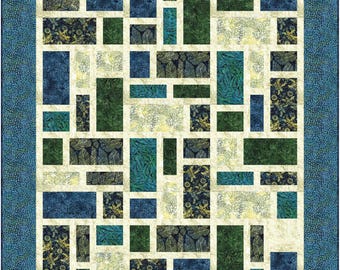 Quilt PATTERN - Pavers - Turtle Cove Pattern by Kari Nichols for Quilting Renditions - 50.5" x 63.5", 63.5" x 89.5" and 89.5" x 102.5"
