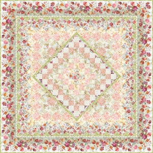 Quilt PATTERN - Ethereal Trip Squared Quilt Pattern by In The Beginning Fabrics - 90 1/2" x 90 1/2" - Three Colorways - Red, Blue, Purple