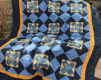 Quilt PATTERN - Xit - Smokey Mountains Quilt Pattern by Kari Nichols for Quilting Renditions - Lap, Throw, Twin/Dbl, Queen/King