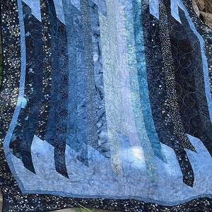 PDF QUILT PATTERN - Slide Rule Quilt Pattern by Kari Nichols for Quilting Renditions - 50.5" x 72.5" or 82.5" x 92.5"