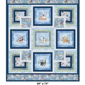Quilt PATTERN - Step into Wonderland - A Pieced Panel Quilt Pattern by Pine Tree Country Quilts - 64&quot; x 74&quot;