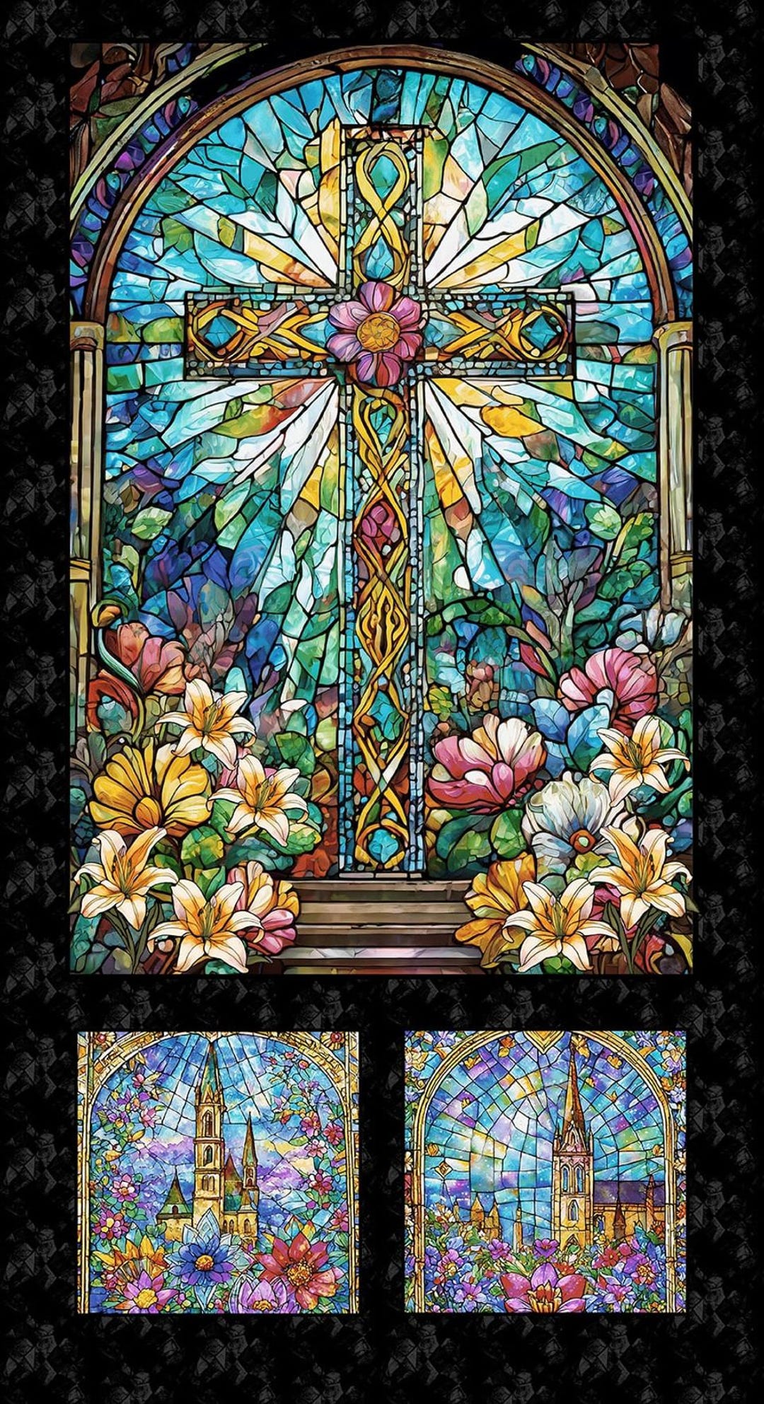 Stained Glass Church Window Panel From the Faith in Full Color ...