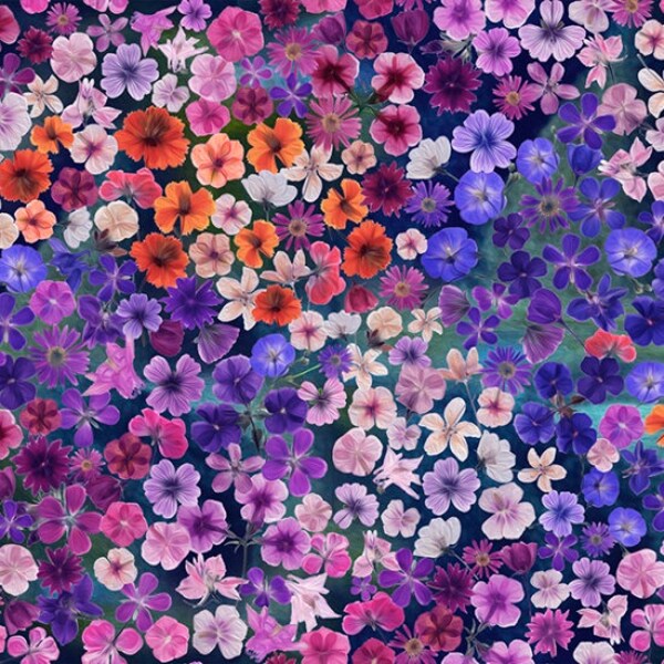 Violet from the Wildflowers Collection by Hoffman - V5251-81 - Digitally Printed - Priced/Sold per 1/2 yd - NOT cut before sold