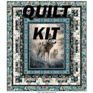 Quilt Kit - Pack Pride Quilt Kit featuring Running With the Pack fabrics from QT Fabrics-Fabric for top and binding with pattern - 53&quot; x 60&quot;