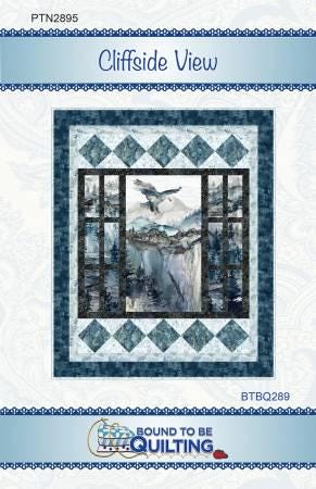 Quilt PATTERN - Cliffside View PATTERN by Bound To Be Quilting - 65" x 79" - Shown Featuring Northcott's Soar Collection