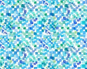 Blue Squares from the Sew Spring! Collection - 7SSP-2 by Jason Yenter for In The Beginning Fabrics - Price is per half yard