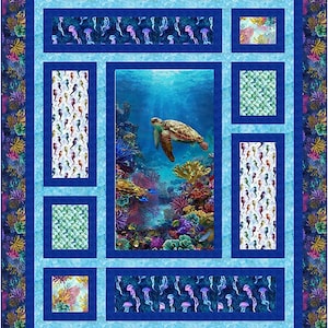Quilt PATTERN - Picture That - A Pieced Panel Quilt by Kari Nichols for Quilting Renditions - 72.5&quot; x 88.5&quot;