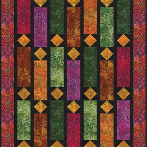PDF QUILT PATTERN - Punctuation - Wine Country Pattern by Kari Nichols for Quilting Renditions - Lap, Throw/Twin, Queen & King sizes
