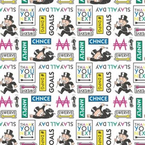 Monopoly Expressions Toss by Camelot Fabrics - Sold in 1/2 yard increments - 42/43&quot; width-Fabric sold in continuous length