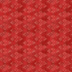 Red Filigree from the Season of Heart Collection by Susan Winget for Wilmington Prints - Sold in 1/2 yard increments-42/43&quot; width
