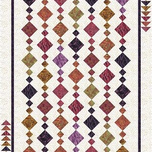 PDF QUILT MUSTER - Kristalle - Island Batik Earthly Verzauberung Quilt Muster von Kari Nichols für Quilting Renditions - 58.5 &quot;x 82.5&quot;