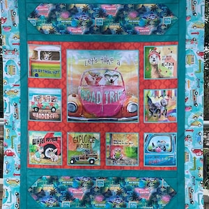 Quilt PATTERN - Pebbles - A Pieced Panel Quilt Pattern by Kari Nichols for Quilting Renditions - 53.5&quot; x 67&quot; up to 77&quot;