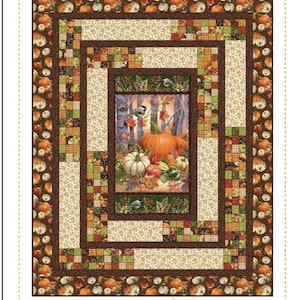 Quilt PATTERN - Bubble Wrapped - Autumn Forest Quilt Pattern by Quilting Renditions - 3 Sizes - A Sized Pieced Panel Quilt Pattern
