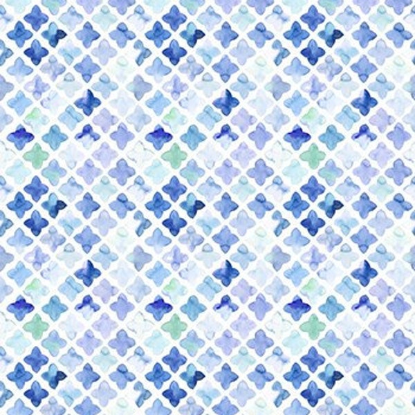 Lattice from the Periwinkle Spring Collection by Jason Yenter for In The Beginning Fabrics - Price is per half yard-42/43" - 10PS-1