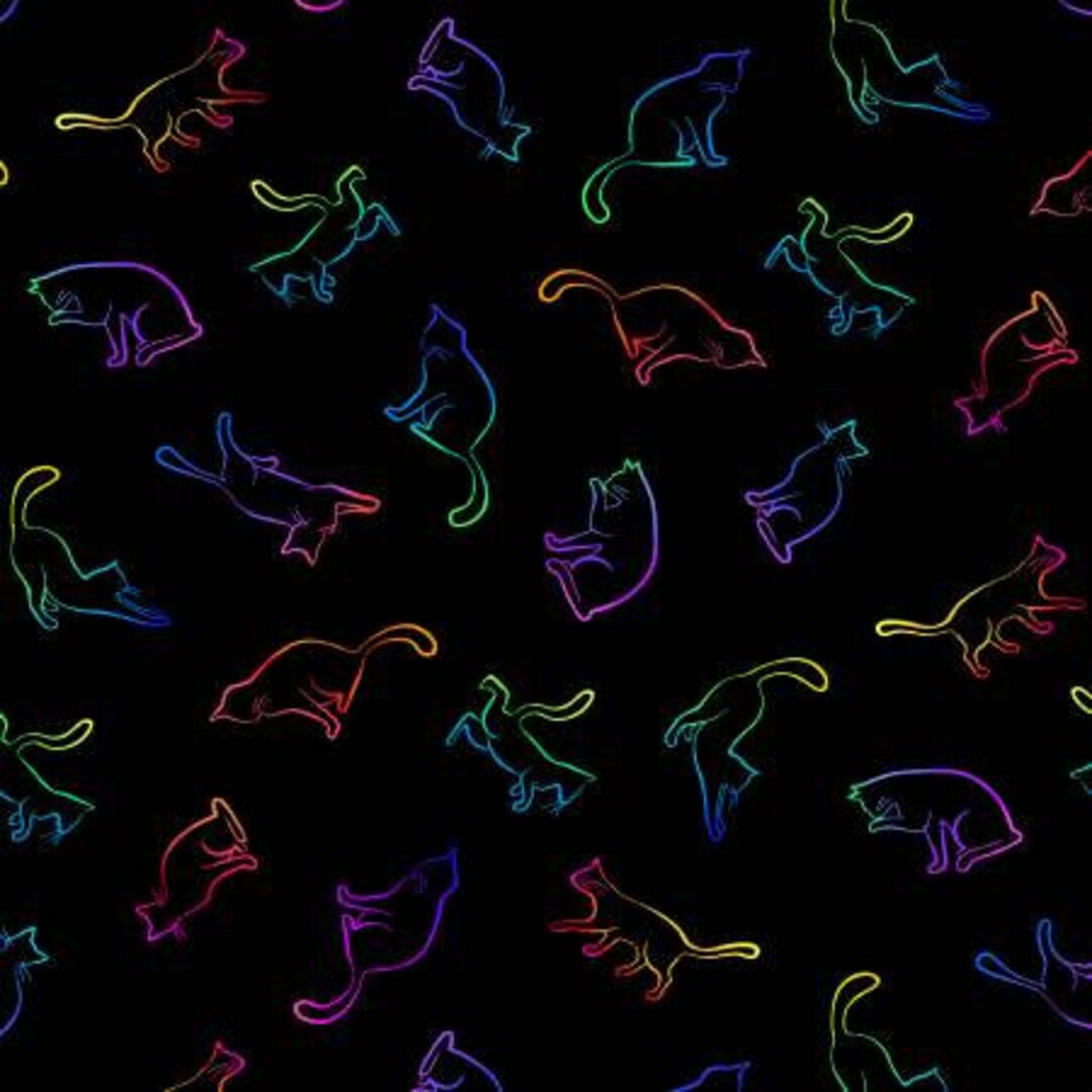 Rainbow Silhouette Cats From the Wildcat Collection by Chong-a Hwang ...