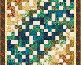 Quilt PATTERN - Ambling - Jungle Dreams - A Pieced FQ Quilt by Kari Nichols for Quilting Renditions - Sizing for Lap, Twin, Double, Q & K