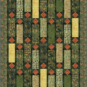PDF QUILT PATTERN - Punctuation - Island Batik Pattern by Kari Nichols for Quilting Renditions - Lap, Throw/Twin, Queen & King sizes
