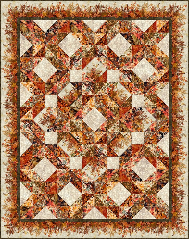 Quilt PATTERN Reflections of Autumn Wreath Quilt Pattern by Etsy