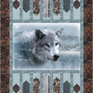 Quilt PATTERN - Mandapa - A Pieced Panel Quilt Pattern by Kari Nichols for Quilting Renditions - 57.5&quot; x up to 89.5&quot;