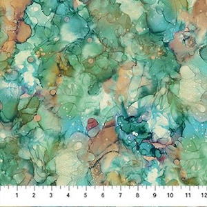 Teal from the Autumn Breeze Collection - DP28061-63 by Northcott - Price is per half yard