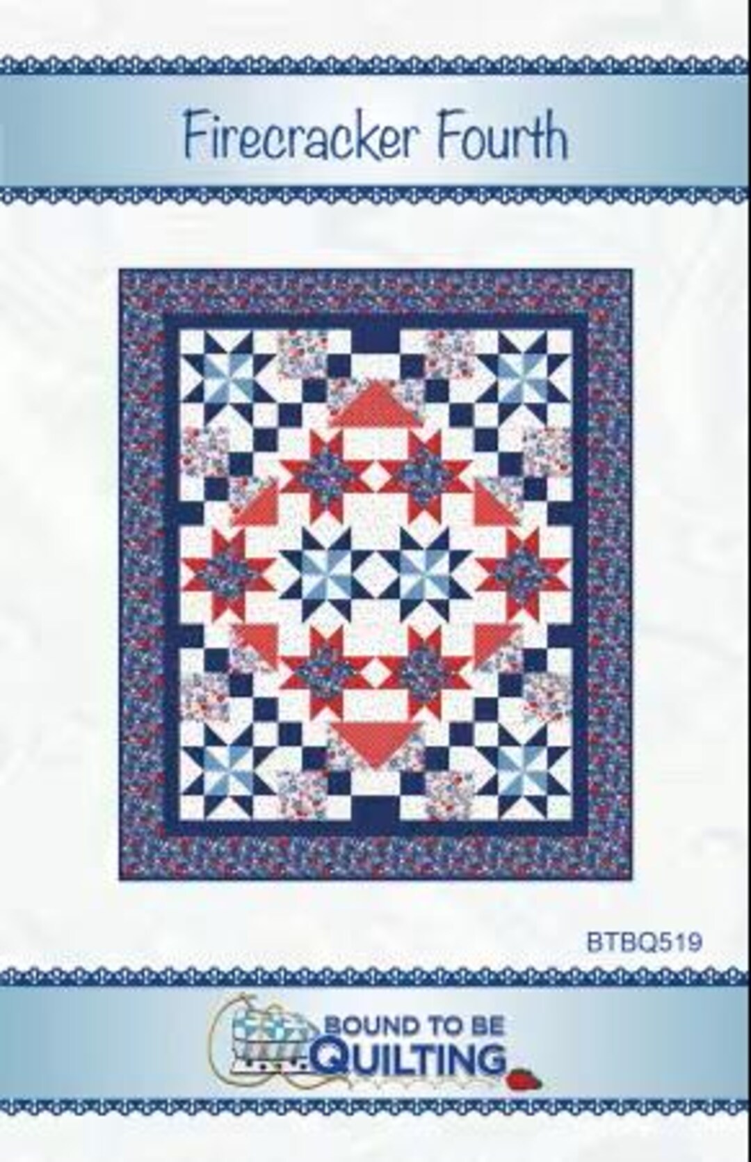 Firecracker Paper Pieced Pattern Quilt PATTERN - Firecracker Fourth PATTERN by Bound to Be Quilting 63 ...