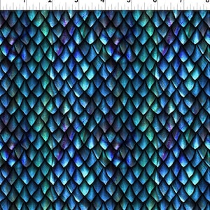 Blue Dragon Scales - by Jason Yenter for In the Beginning Fabrics - Sold in 1/2 yard increments - 43/45&quot; width