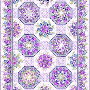 Quilt PATTERN - Garden of Dreams II Kaleidoscope Quilt Pattern by In The Beginning Fabrics - 64&quot; x 86 1/2&quot;
