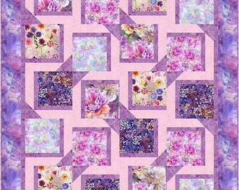 Quilt PATTERN - Bow Tie Pattern by Kari Nichols for Quilting Renditions - Lap, Throw, Twin, Double, Queen and King sizes