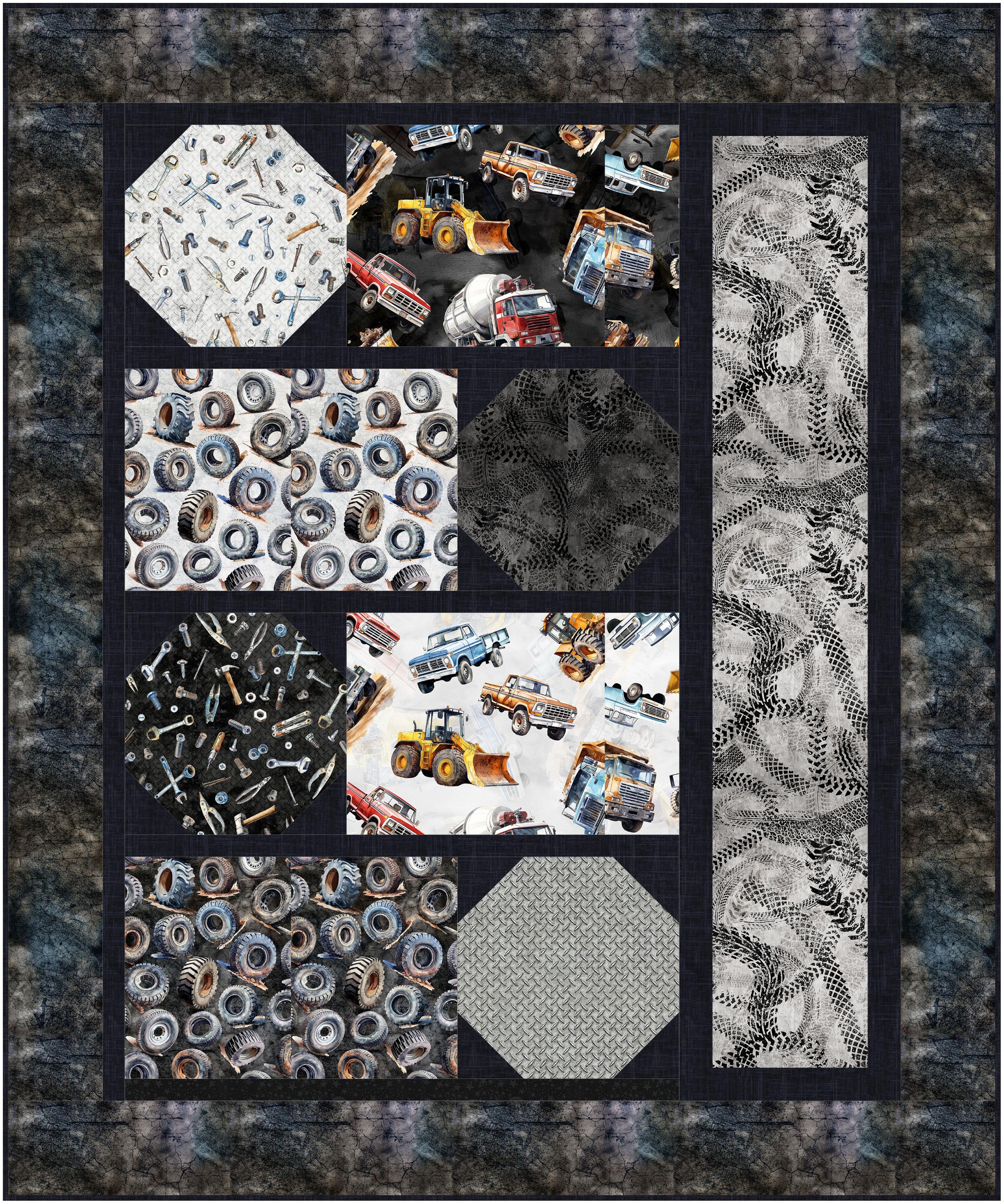 PDF QUILT PATTERN - Postcards - Hoffman Hammer Down Quilt Pattern by ...