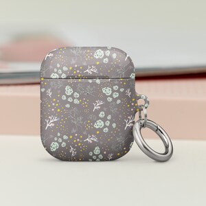 Taupe Floral AirPods Pro Case, AirPods Case 2 3rd Generation Case, airpod case cute, airpod case floral, feminine white flower airpods case