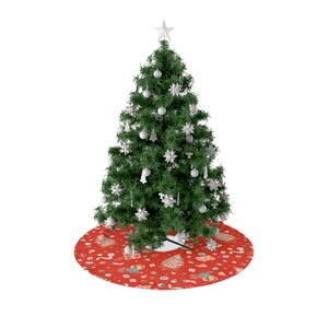 Christmas Tree Skirt, Around the Christmas Tree Skirt, patterned Christmas tree skirt, Xmas Gift, Tree Skirt, winter Holiday home Decor