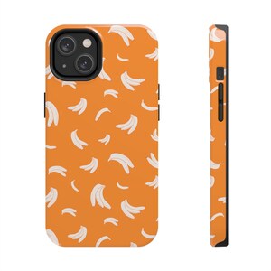 Orange Banana Fruits tough iPhone case, tropical jungle, iPhone 7, 8, X, 11, 12, 13, 14,  cute Phone Accessories, Iphone 14 cover designer