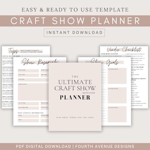 Handwerk Show-Planer | Digitaler Download | Druckbare Handwerksmesse-Planer PDF | Craft Show Essential Checkliste | Laser-Business druckbar