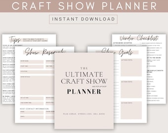 Craft Show Planner | Digital Download | Printable Craft Fair Planner PDF | Craft Show Essential Checklist | Laser Business Printable