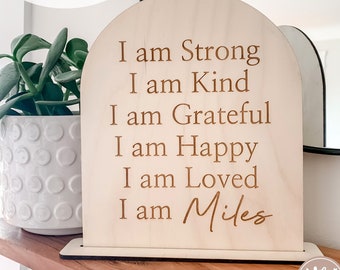Kids Affirmation Sign SVG | Personalized Plaque, Laser Engrave File