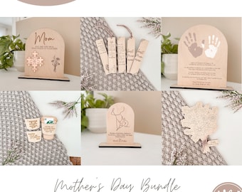 Mother's Day Bundle  SVG | Mother's Day Gift svg | Elegant Mother's Day svg | Laser Engrave Files | Glowforge svg| Laser Files