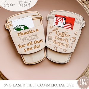 Lehrer Geschenkkarte SVG | Lehrer Geschenk SVG | Erzieherin Geschenk svg | Lasergravur Dateien | Glühschmiede SVG | Kaffee Geschenk Karte |  Herunterladen