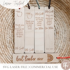 Teacher Bookmarks SVG | Teacher Gift SVG | Daycare worker gift svg | Laser Engrave Files | Glowforge SVG| Bookmark| Teacher svg| Download