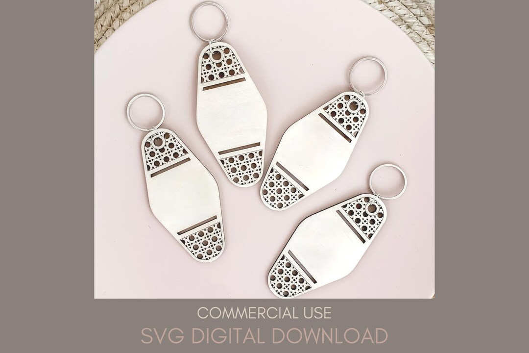 Cane Motel Keychain SVG SVG Rattan Keychain Laser Engrave Etsy