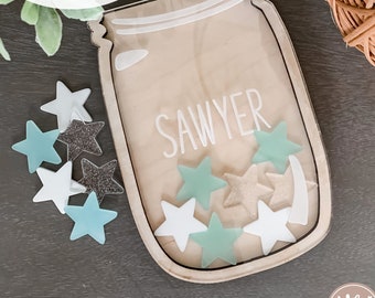 Tarro de recompensas para niños (archivo SVG) / Tabla para profesores cortada con láser (descarga digital)