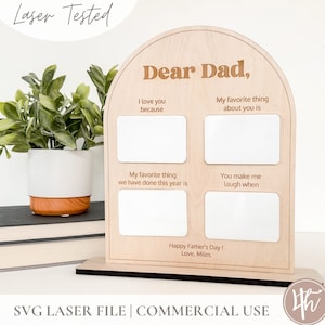Redenen waarom we van papa houden SVG | Vaderdagbord svg | Vaderdagborden svg | Lasergraveerbestanden | Glowforge-svg| Laserbestanden