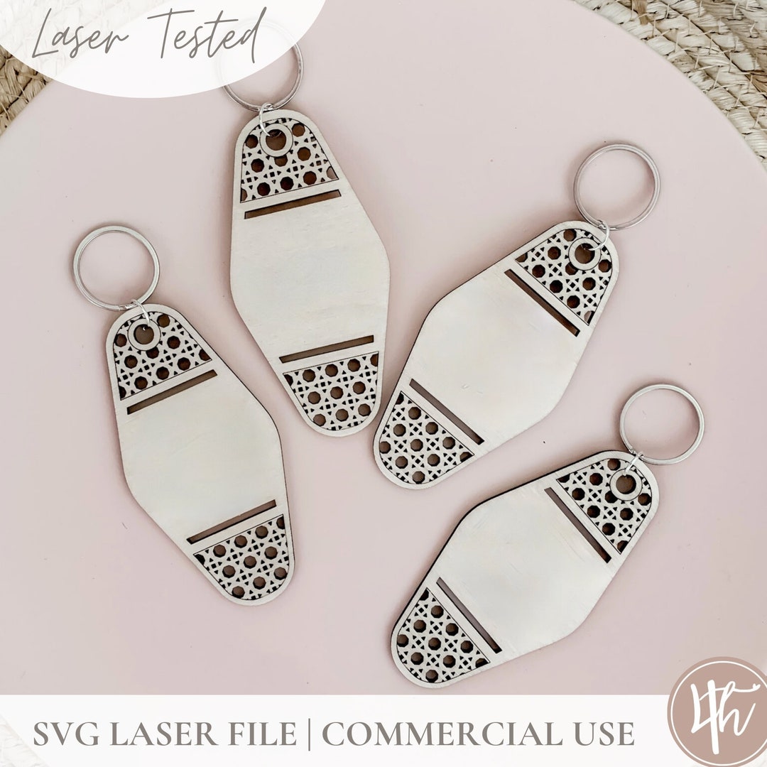 Cane Rattan Motel Keychain SVG | Laser Engrave Files - Etsy
