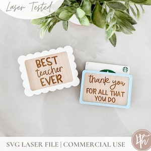 Lehrer Border Geschenk Kartenhalter SVG | Lehrer Geschenk SVG | Erzieherin Geschenk svg | Lasergravur Dateien | Glühschmiede SVG | Kaffee Geschenk Karte |