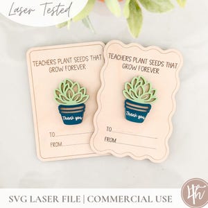 Magnete per insegnanti - Semi di piante - Grande SVG / Regalo per lavoratori dell'asilo nido svg / File laser / Glowforge / Regalo per studenti / Personalizzato / Regalo per educatori