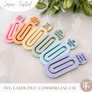 Jumbo Paper Clips Teacher Gift svg | Teacher Gift SVG | Daycare worker gift svg | Laser Files |Glowforge SVG | Teacher Appreciation image 2